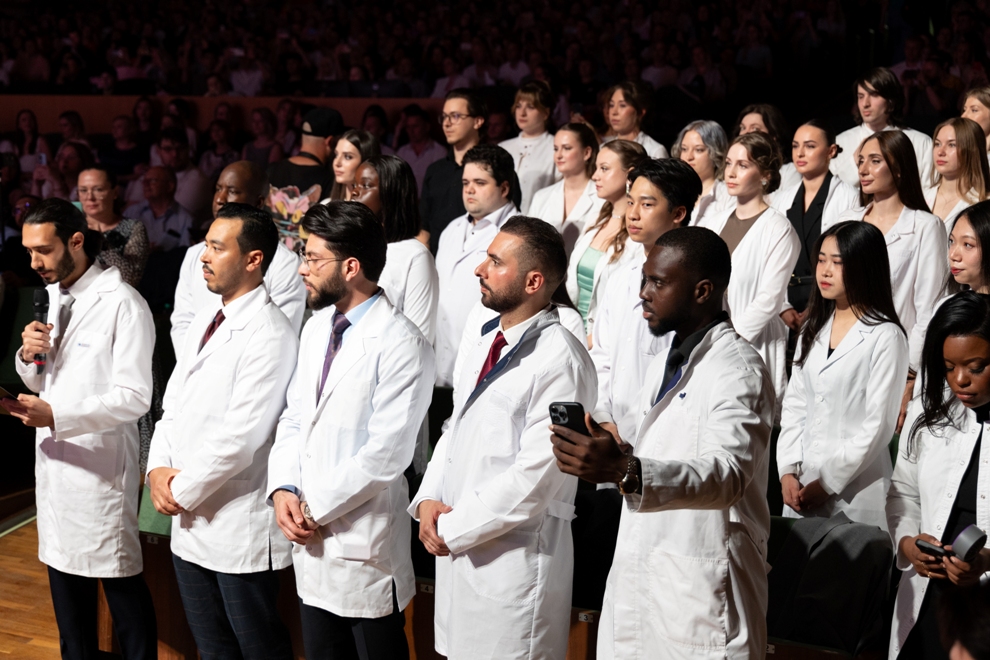 White coats, red diplomas