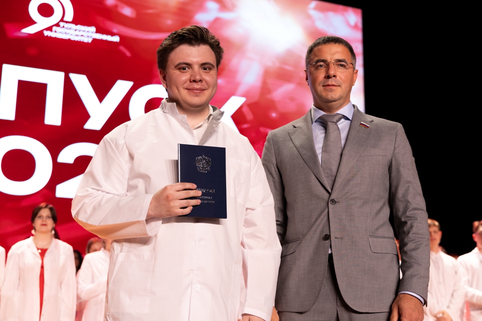 White coats, red diplomas