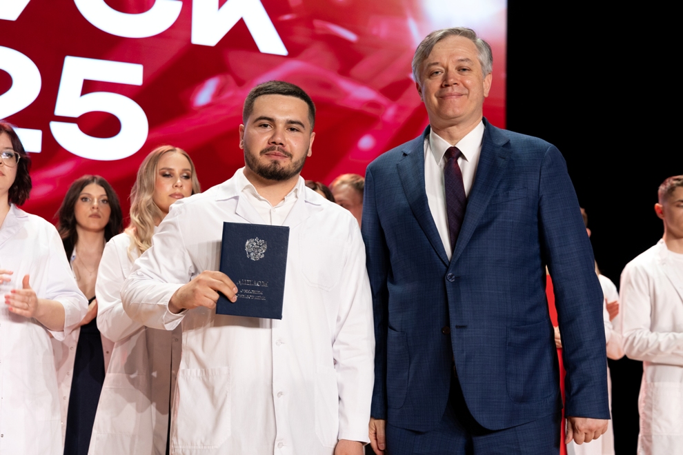 White coats, red diplomas
