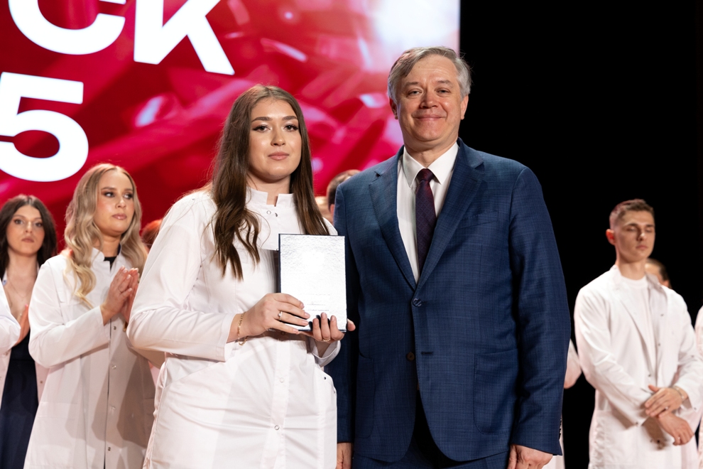 White coats, red diplomas